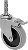 Friction-Grip Stem Casters with Rubber Wheels