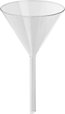 Image of Product. Front orientation. Funnels. Glass Funnels , Style A.