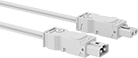 Image of Product. Front orientation. Power Cords. Enclosure Strip Lights, Connection Cords.