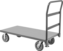 Image of Product. Style B with Floor Lock. Front orientation. Style B. Steel Platform Trucks, Floor Lock.