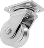 High-Capacity Corrosion-Resistant V-Groove Wheel Track Casters with Metal Wheels