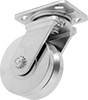 High-Capacity Corrosion-Resistant V-Groove Wheel Track Casters with Metal Wheels