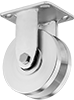 High-Capacity Corrosion-Resistant V-Groove Wheel Track Casters with Metal Wheels
