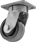 Image of Product. Swivel. Front orientation. Casters. High-Capacity Easy-Roll Corrosion-Resistant Casters with Polyurethane Wheels, 1 Wheel, Swivel.