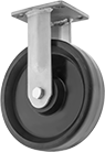 Image of Product. Rigid. Front orientation. Casters. High-Capacity Easy-Roll Corrosion-Resistant Casters with Polyurethane Wheels, 1 Wheel, Rigid.