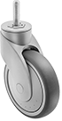 Image of Product. Front orientation. Casters. Washdown Threaded-Stem Casters with Rubber Wheels, Swivel.