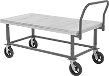 Image of Product. Front orientation. Platform Trucks. Raised-Platform Trucks, Polyurethane-Coated Wood Platform.