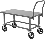 Image of Product. Front orientation. Platform Trucks. Raised-Platform Trucks, Powder-Coated Steel Platform.