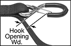 Image of Attribute. Front orientation. Contains Annotated, Border. Ratchet Straps. Shock-Absorbing Ratchet Straps, Latching Hook.