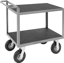Image of Product. Style B with Flush Shelf. Front orientation. Carts. Steel Carts with Antislip Surface, Style B, Flush Shelf.