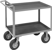 Image of Product. Style B with Lipped Shelf. Front orientation. Carts. Steel Carts with Antislip Surface, Style B, Lipped Shelf.