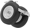 Extra-High-Capacity Plate Casters with Rubber Wheels