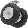 Extra-High-Capacity Plate Casters with Rubber Wheels 