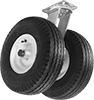 Extra-High-Capacity Plate Casters with Rubber Wheels