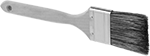 Image of Product. Front orientation. Paint Brushes. Long-Reach Flat Brushes for Solvent-Based Paint and Coatings, Flat Brushes, Professional Brushes with Wood Handle.