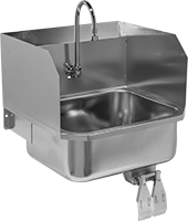 Image of Product. Style B. Front orientation. Style B. Hands-Free Wall-Mount Sinks.
