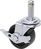 Static-Control Friction-Grip Stem Casters with Rubber Wheels