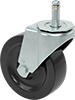 Static-Control Friction-Grip Stem Casters with Rubber Wheels