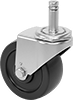 Friction-Grip Stem Casters with Rubber Wheels 