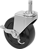 Friction-Grip Stem Casters with Rubber Wheels 