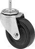 Static-Control Friction-Grip Stem Casters with Rubber Wheels