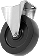 Image of Product. Rigid. Front orientation. Casters. Cart-King Casters with Polypropylene Wheels, 1 Wheel, Rigid.