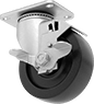 Image of Product. Swivel with Total Lock. Back orientation. Casters. Cart-King Casters with Phenolic Wheels, 1 Wheel, Swivel with Total Lock.