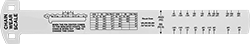 Image of Product. Front orientation. Chain Wear Gauges. ANSI Roller Chain Wear-Indicating Rulers.