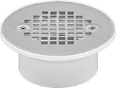 Image of Product. Front orientation. Floor Drains. Plastic Floor Drains.