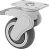 Quiet-Roll Casters with Rubber Wheels 