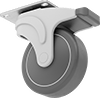 Quiet-Roll Casters with Rubber Wheels