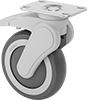 Quiet-Roll Casters with Rubber Wheels 