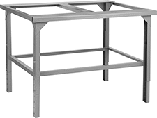 Image of Product. Front orientation. Pallet Stands. Adjustable Pallet Stands—Not for Lifting, Post Leg.
