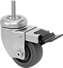 Threaded-Stem Casters with Rubber Wheels