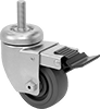 Threaded-Stem Casters with Rubber Wheels