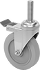 Threaded-Stem Casters with Rubber Wheels