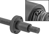 Image of ProductInUse. Stop Pin Shown Installed. Front orientation. Contains Inset. Ball Screws and Nuts. Self-Stopping Ball Screws and Nuts.