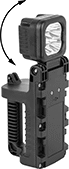 Image of Attribute. 120° Head Tilt. Front orientation. Contains Annotated. 120° Head Tilt. Pivoting-Head Flashlights.