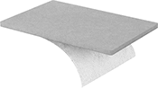 Image of Product. Style 7. Top orientation. Protective Feet. Adhesive-Back Protective Feet, Rectangular Base, Style 7.