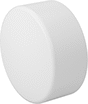 Image of Product. Front orientation. Pipe and Fittings. Drain, Waste, and Vent Standard-Wall PVC Pipe Fittings for Water, Caps, Cement Socket Female.