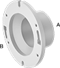 Drain, Waste, and Vent Standard-Wall PVC Pipe Flanges for Water