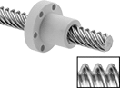 Image of ProductInUse. Front orientation. Contains Inset. Precision Lead Screws and Nuts. Metric Fast-Travel Ultra-Precision Lead Screws and Nuts.