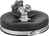 Image of Product. Plugs with Faucet. Front orientation. Pipe and Fittings. Rubber Drain Pipe Plugs, Plugs with Faucet, Clamp-On Female.