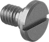 Image of Product. Front orientation. Locating Pin Lock Screws. Lock Screws for Removable Locating Pins, Slotted Drive.