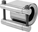 Image of Product. Back orientation. Pipe and Fittings. Low-Pressure Stainless Steel Clamp-On Pipe Fittings, Straight Connectors with Gasket, Clamp On.