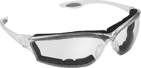 Image of Product. Front orientation. Dust-Tight Wraparound Safety Glasses, with Scratch Resistant and Fog Free Lenses.