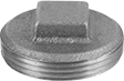 Image of Product. Raised. Front orientation. Pipe and Fittings. Brass and Bronze Threaded Cleanout Plugs.