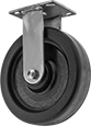 Image of Product. Rigid. Front orientation. Casters. High-Capacity Washdown Casters with Phenolic Wheels, 1 Wheel, Rigid.