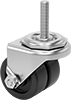 Threaded-Stem Casters with Polypropylene Wheels