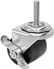 Low-Profile Threaded-Stem Casters with Polypropylene Wheels 